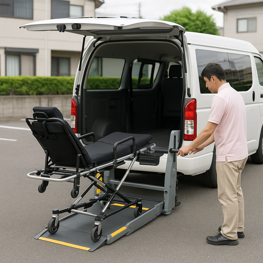 介護タクシー 名古屋のコスモスのストレッチャー車両